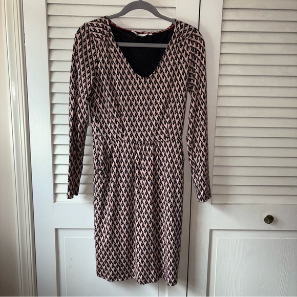 Boden Romilly Dress  Pink Hearts size 6 Pockets Buisness Casual - Picture 2 of 6